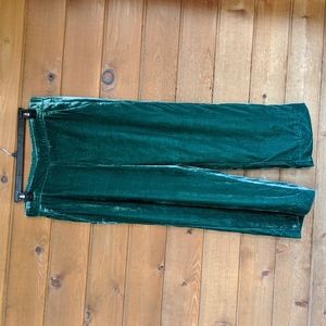 J. Crew Velvet Peyton Pant in Academic Green